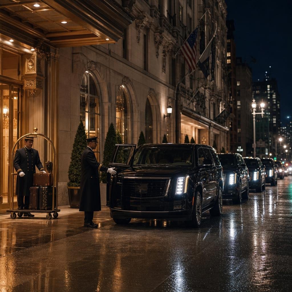 Premium car service prepared for a guest handoff